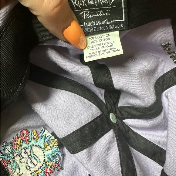 Primitive X Rick and Morty Dad Cap Purple Worn 1x - Picture 3 of 3